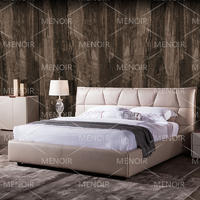 Menoir Italian leather bed with simple design AMF-C05