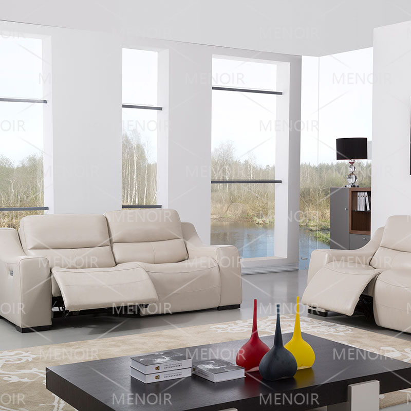 Menoir UK original design leather sofa with L&P brand power recliner WA-S185