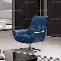 Menoir high-back swivel single chair in steel legs WA-DY03