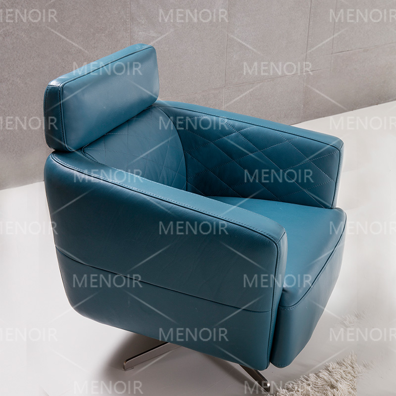 Menoir slim armrest single chair with swivel steel legs WA-DY08