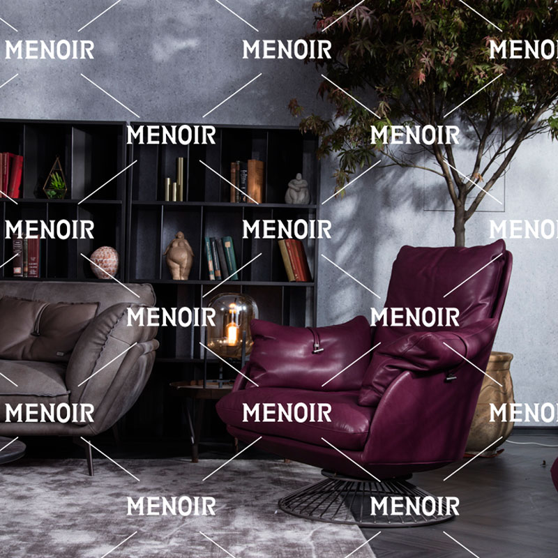 Menoir leisure-style chair with imported full grain leather AMBO-DY8028