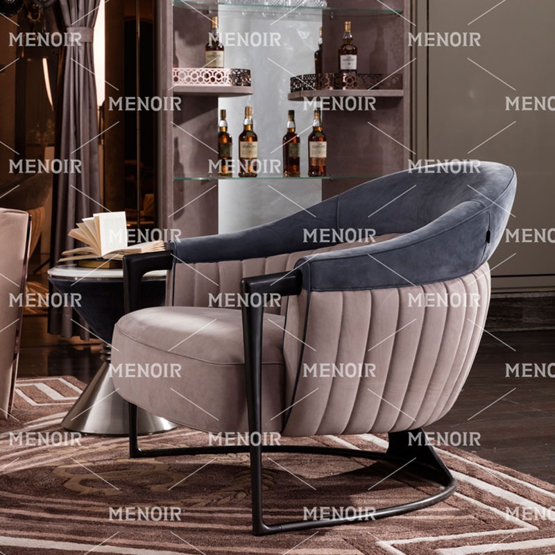 MENOIR LUXURY ROUND CUB SINGLE LEATHER CHAIR AMLQ-CY2002